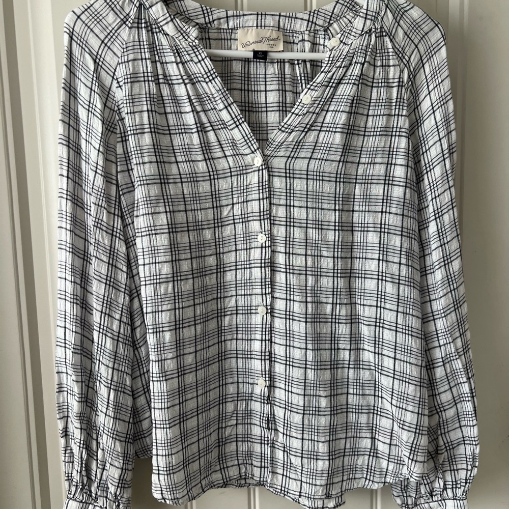Universal Thread Black and White Checkered Shirt